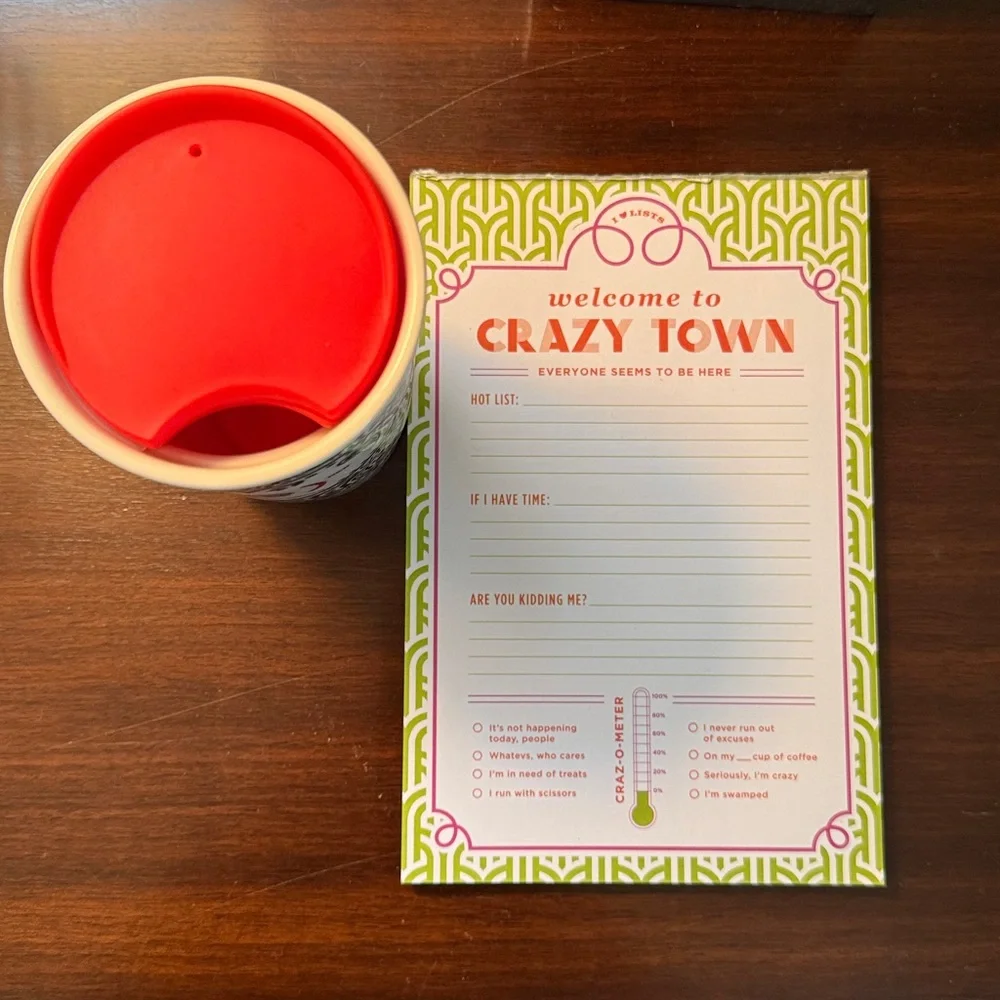 JONATHAN ADLER x STARBUCKS (Red) Travel Mug & List Pad Bundle